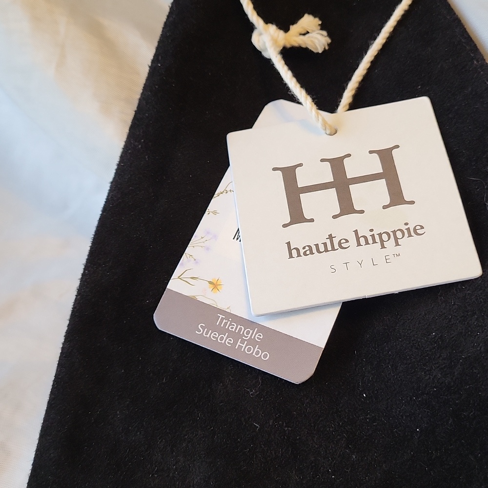 Haute Hippie Black Suede Shoulder Hobo Bnwt Rt Eh - Picture 4 of 6